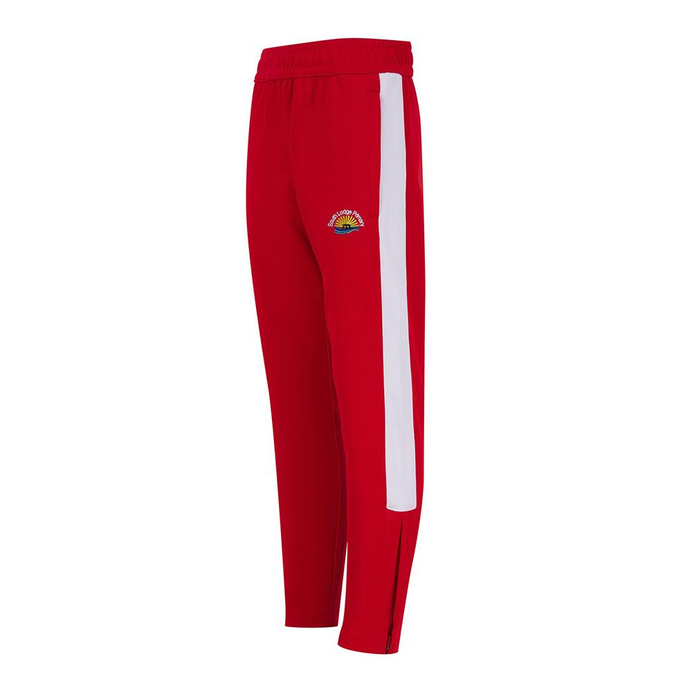 South Lodge Primary Tracksuit Bottoms Red/White – Schoolwear Made Easy