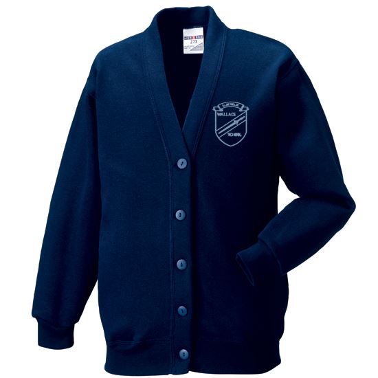 Wallace Primary Sweat Cardigan Navy
