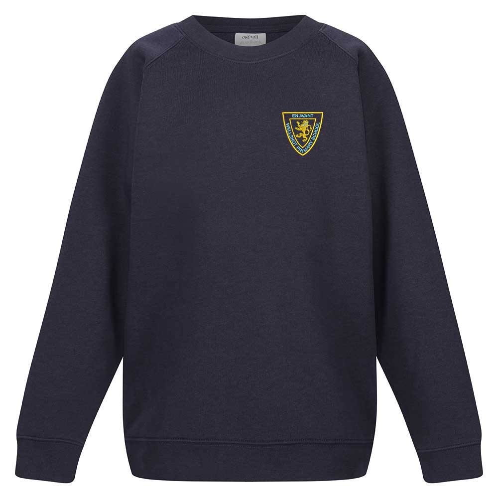 Wellshot Primary Crew Neck Sweatshirt Navy