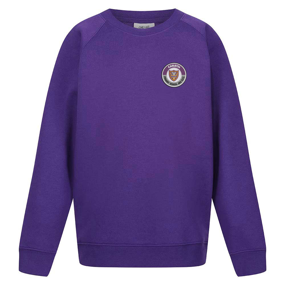 Carleith Primary Crew Neck Sweatshirt Purple