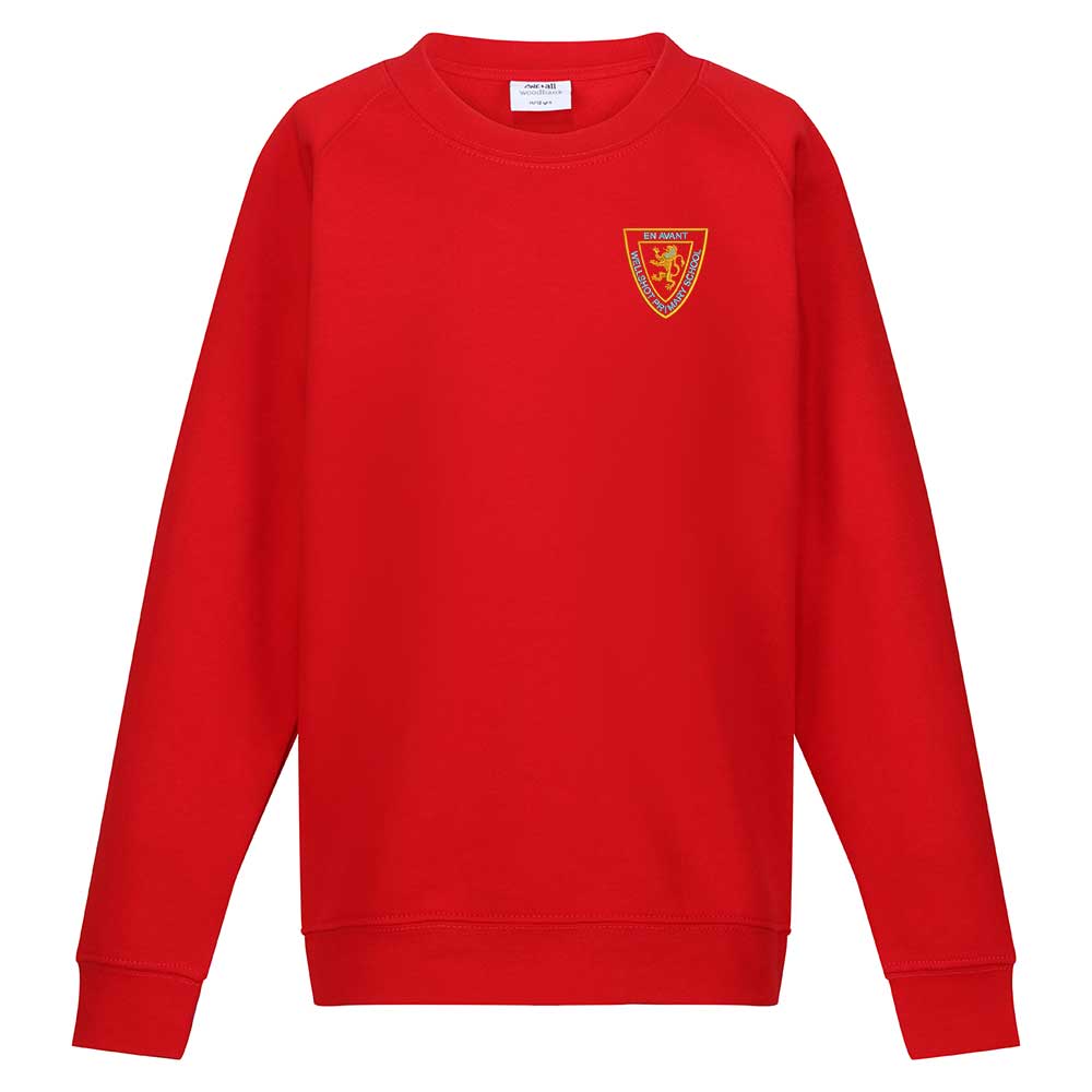 Wellshot Primary Crew Neck Sweatshirt Red (Primary 7)