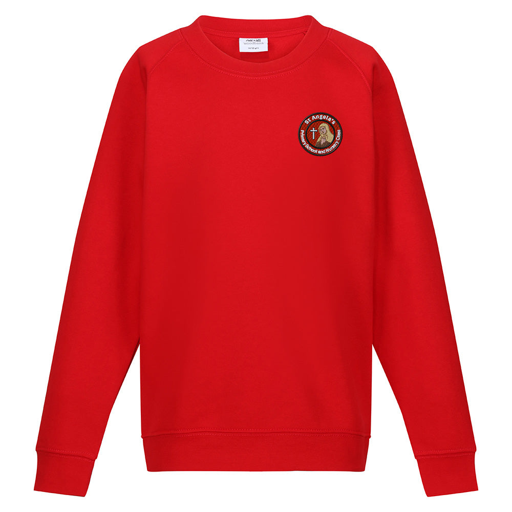 St Angelas Primary Crew Neck Sweatshirt Red