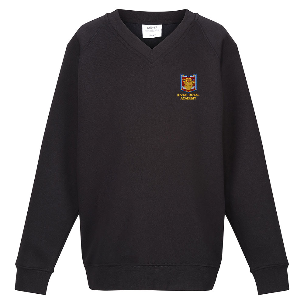 Irvine Royal Academy V-Neck Sweatshirt Black