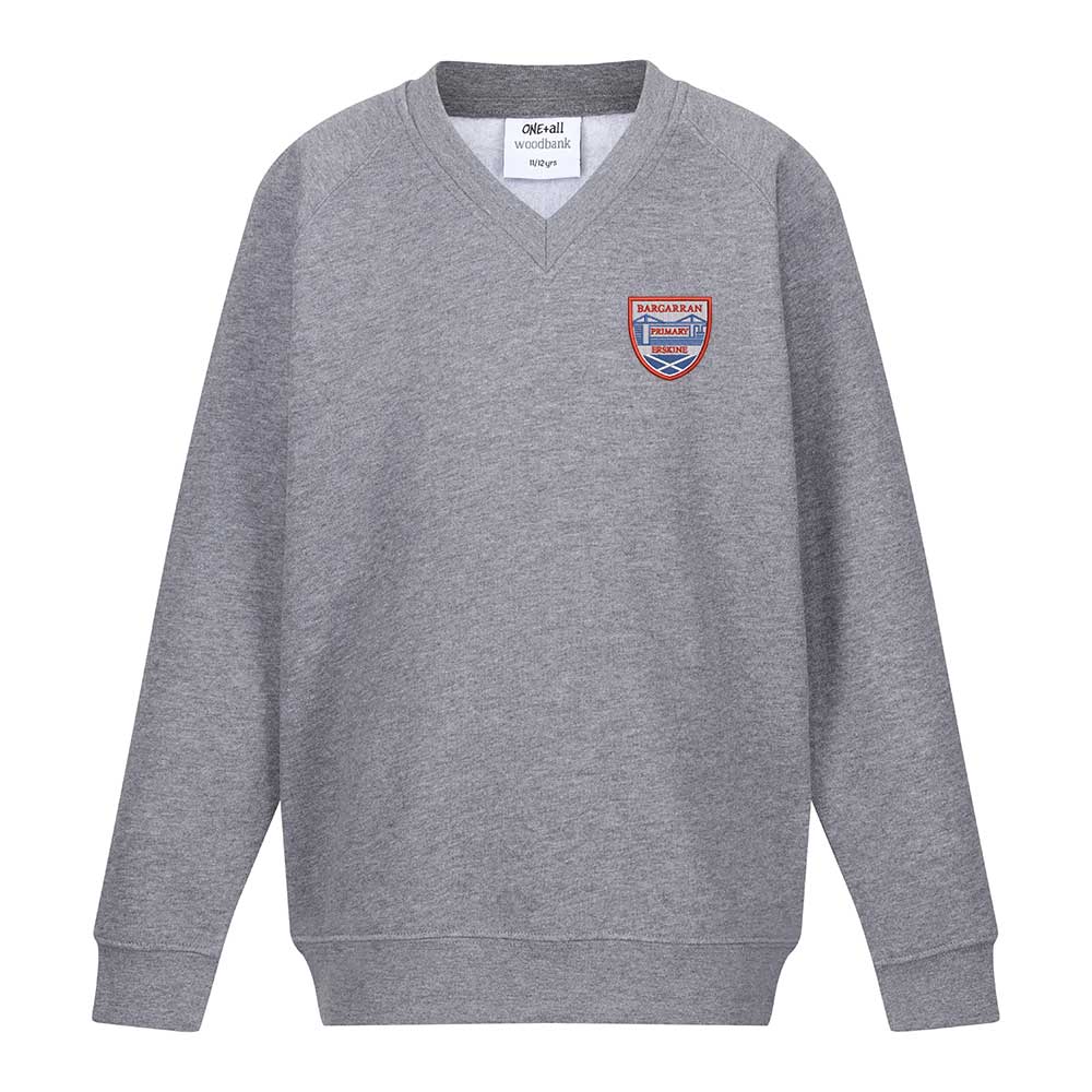 Bargarran Primary V-Neck Sweatshirt Grey