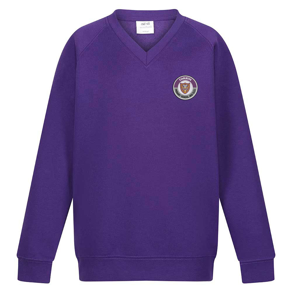 Carleith Primary V-Neck Sweatshirt Purple