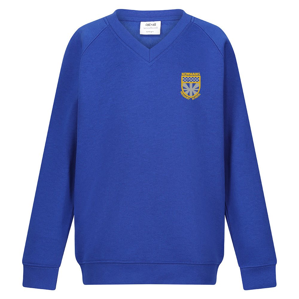 Newmains Primary V-Neck Sweatshirt Royal