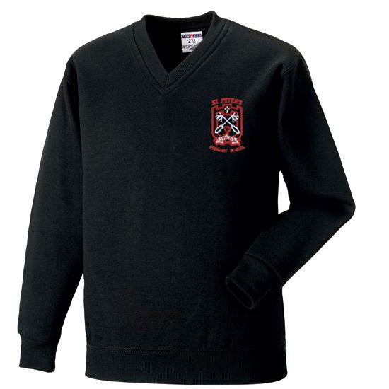 St Peters Primary Paisley V-Neck Sweatshirt Black