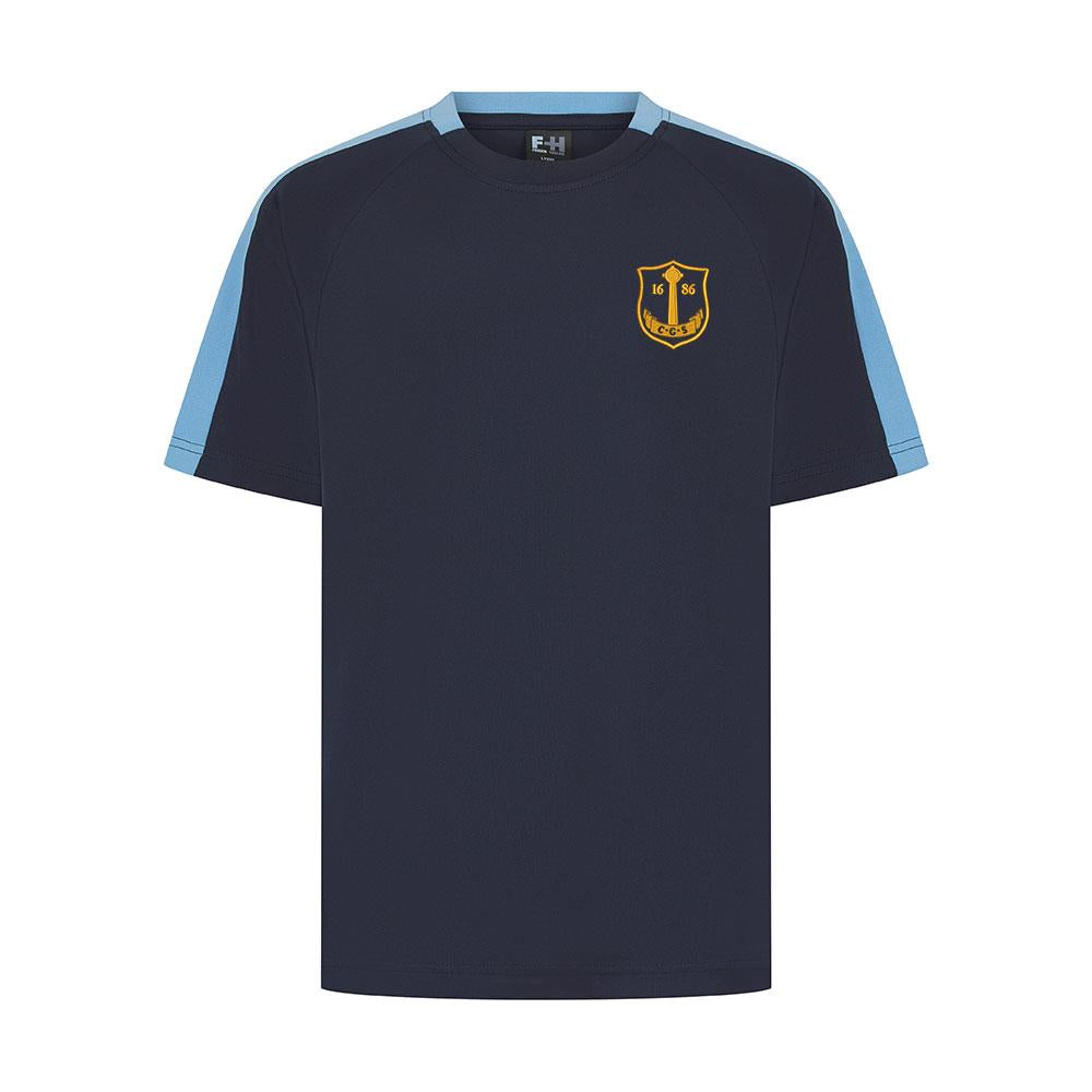Campbeltown Grammar School Smartflex T-Shirt Navy/Sky