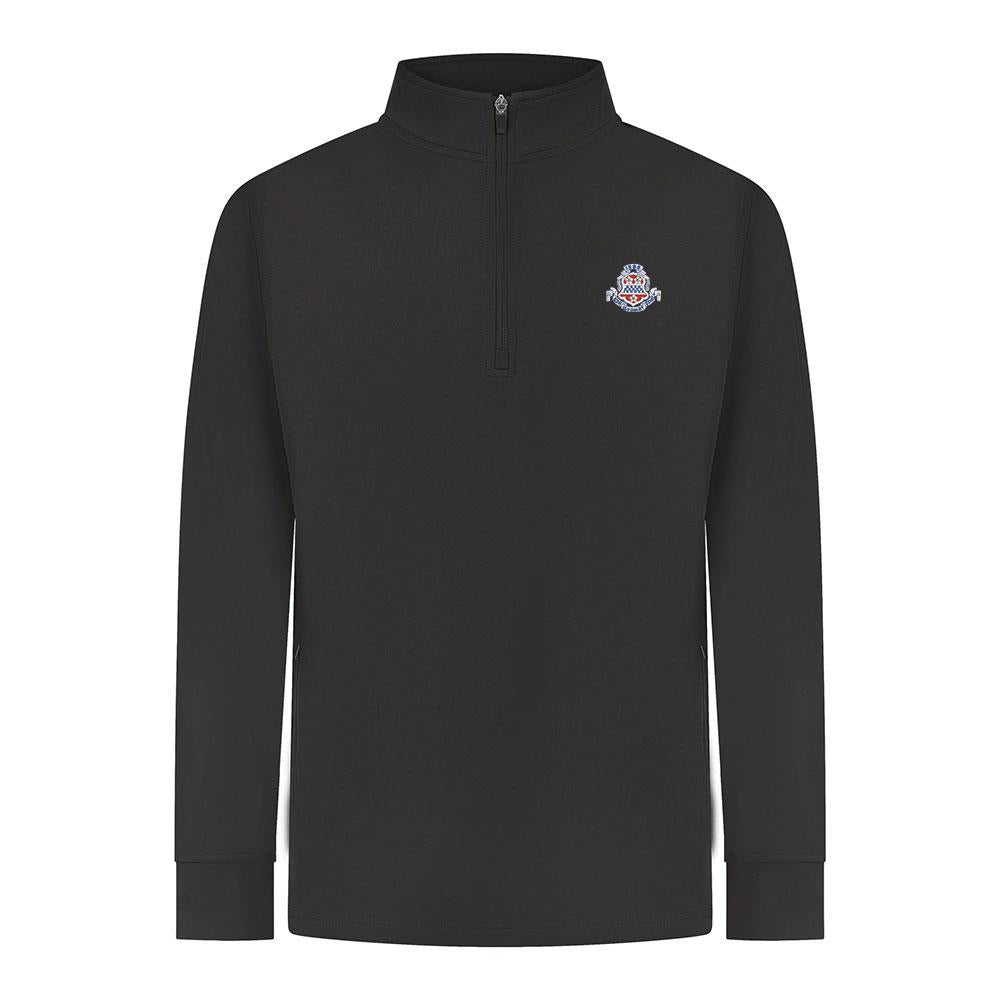 Paisley Grammar 1/4 Zip Top Black