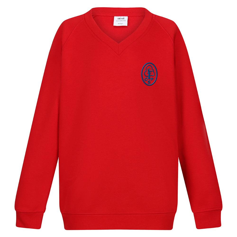 Christie Park Primary V-Neck Sweatshirt Red