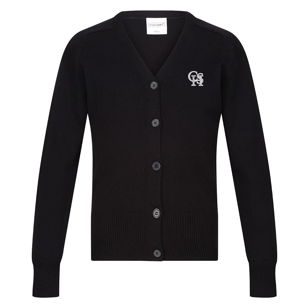 Calderglen High Girls Cotton Cardigan Black