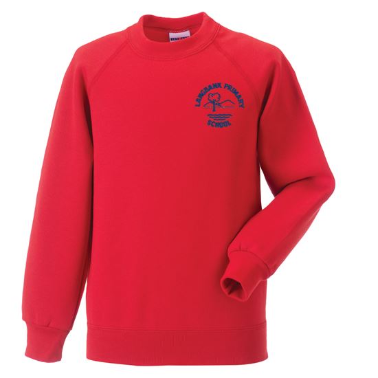 Langbank Primary Crew Neck Sweatshirt Red
