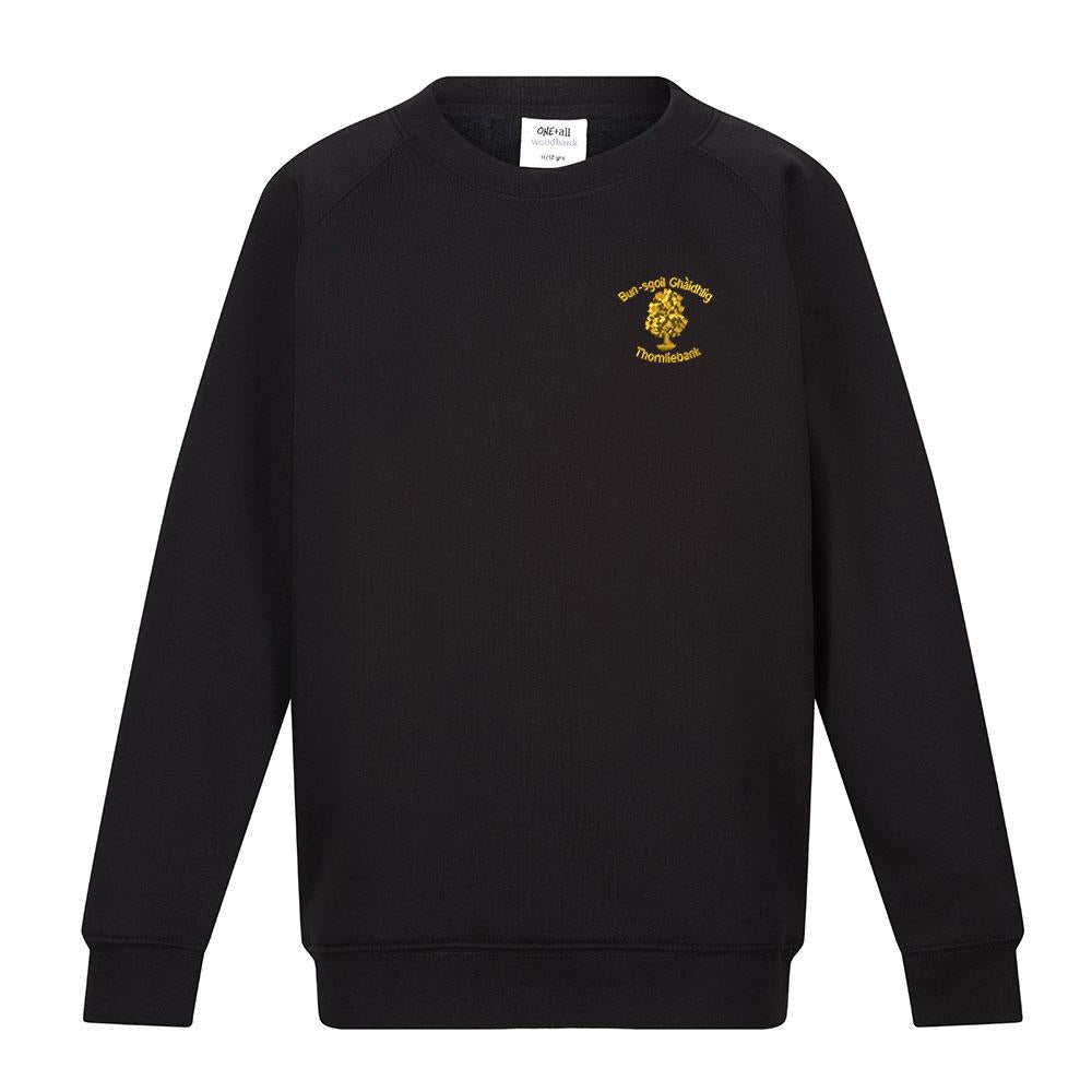 Thornliebank Gaelic Primary Crew Neck Sweatshirt Black