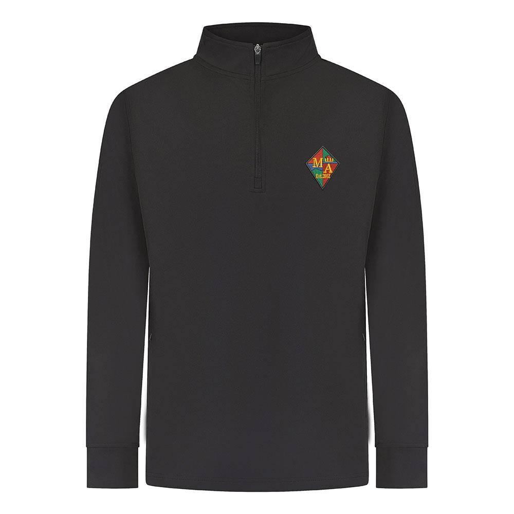 Meldrum Academy Smartflex Quarter Zip Black