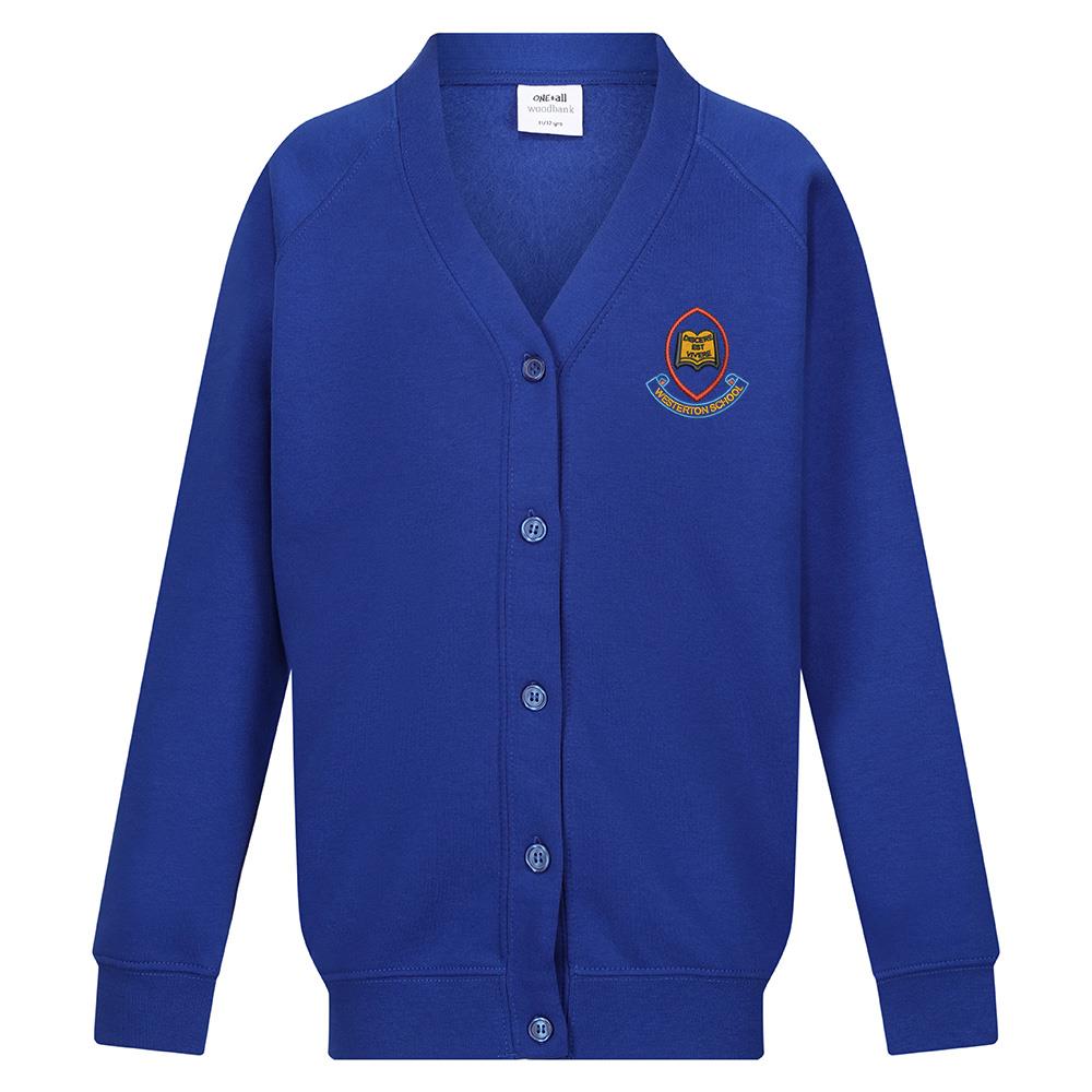 Westerton Primary Sweat Cardigan Royal