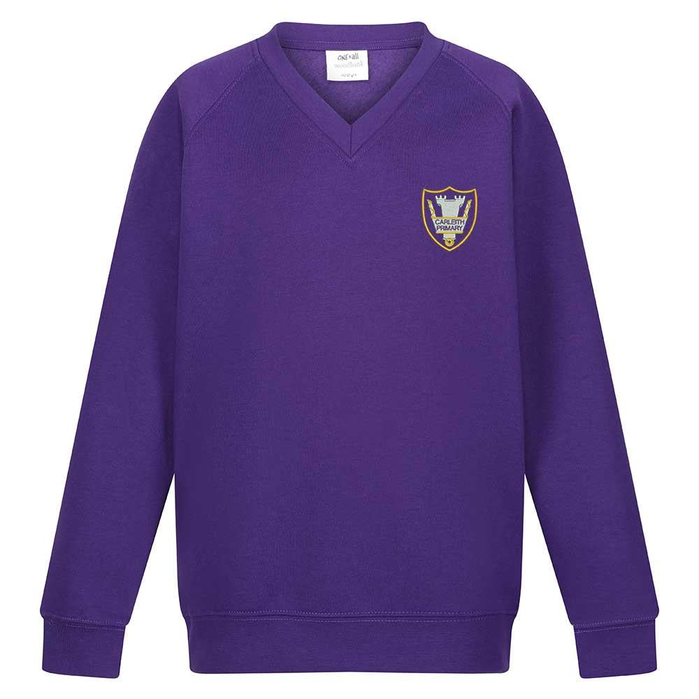 Carleith Primary V-Neck Sweatshirt Purple