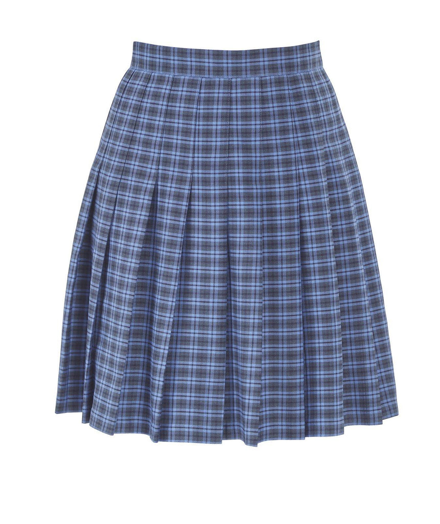 Winterbottoms Stitch Down Pleat Skirt Blue/Grey Tartan