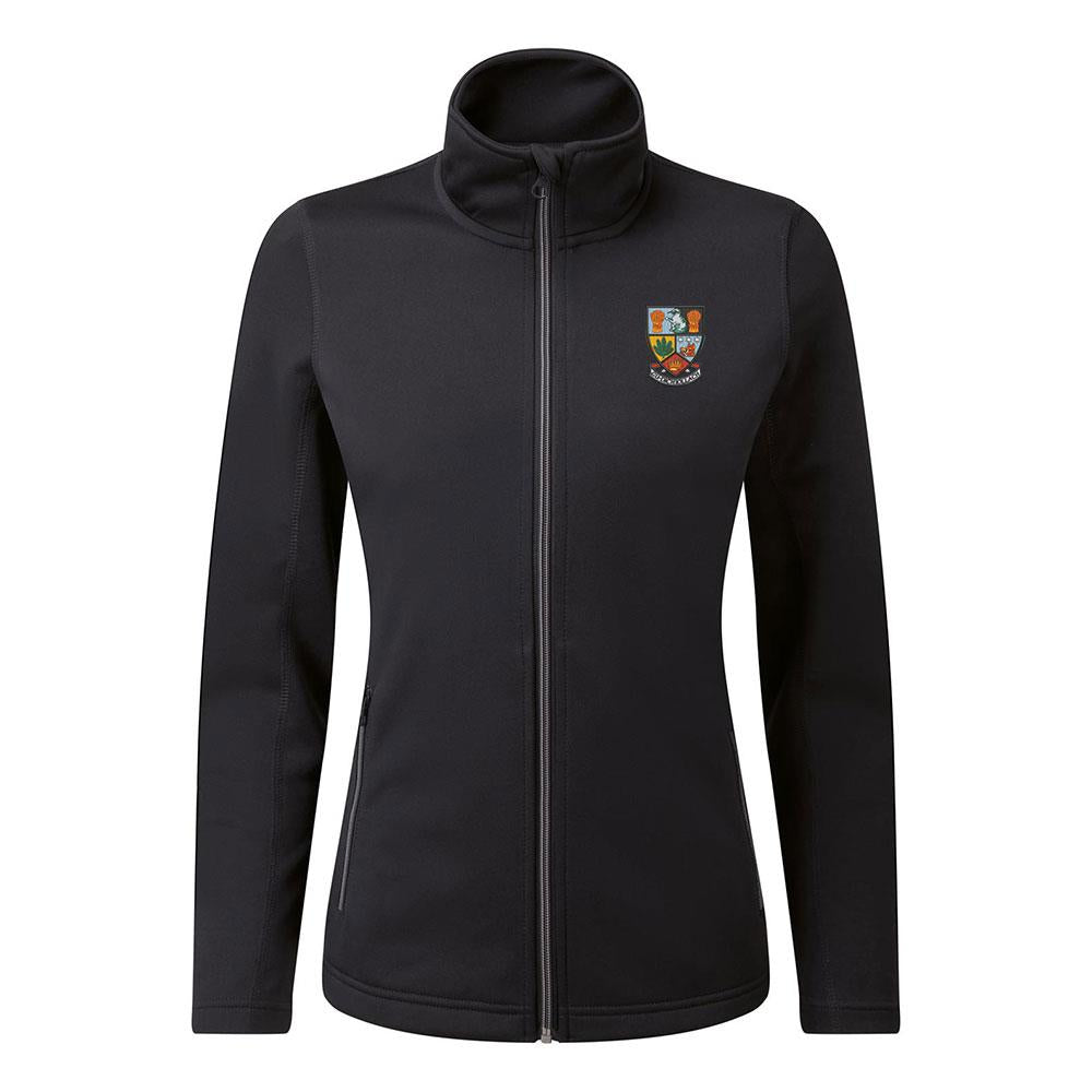Kingussie High Ladies Zip Through Jacket Top Black