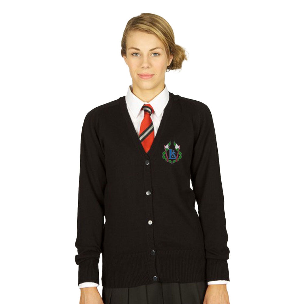 Lochaber High Girls Senior Cotton Cardigan Black