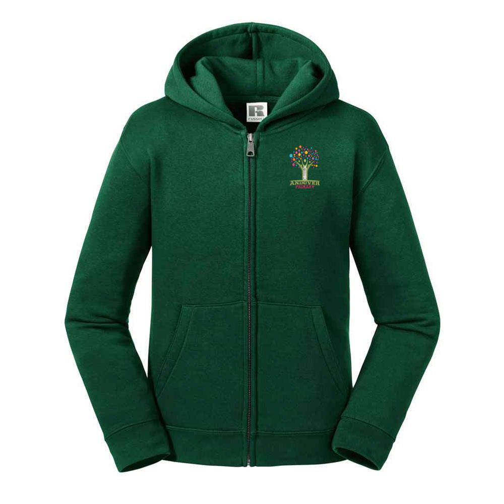 Andover Primary Kids Zipped Hooded Top Bottle