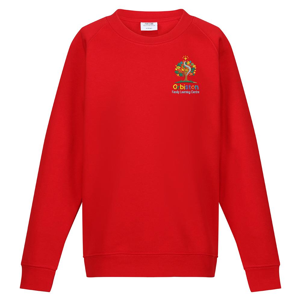 Orbiston Family Learning Centre Crew Neck Sweatshirt Red