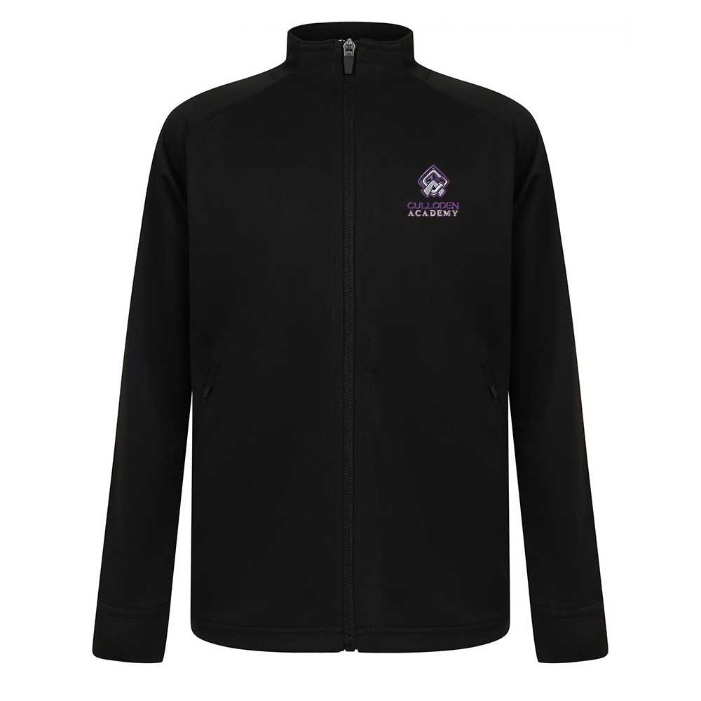 Culloden Academy Tracksuit Top Black