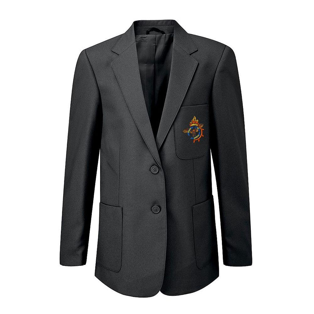 Millburn academy girls poly blazer black schoolwear made easy