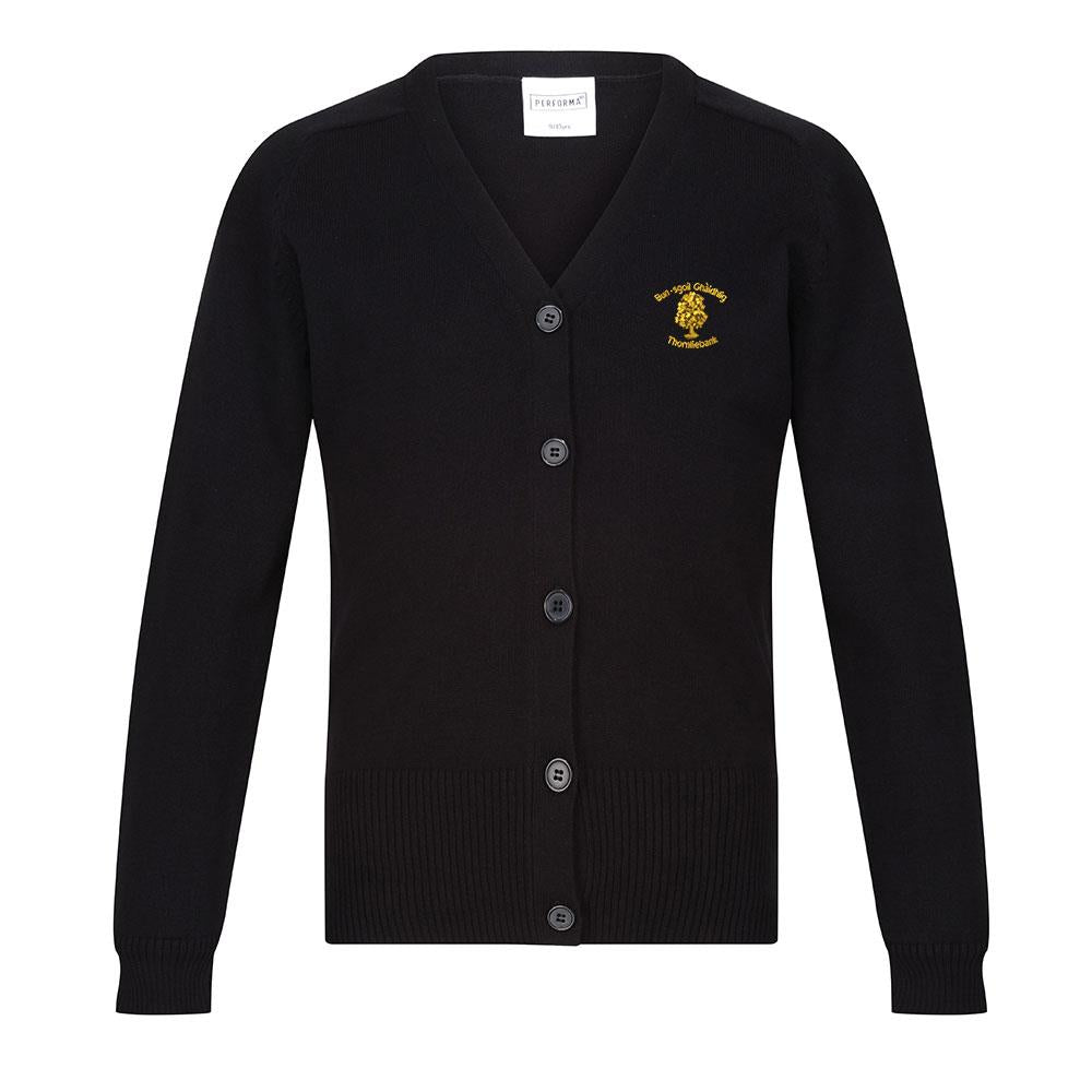 Thornliebank Gaelic Primary Girls Cotton Cardigan Black