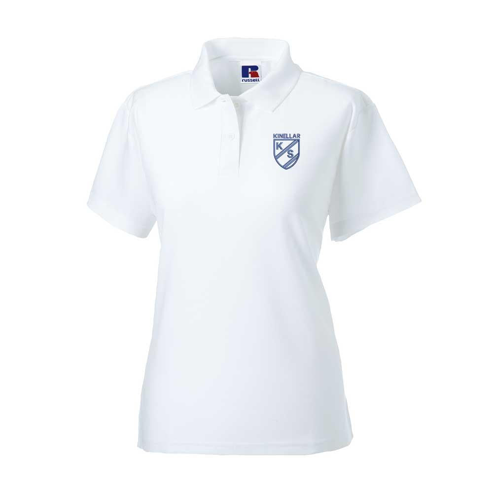 Kinellar Primary Staff Ladies Poloshirt Top White