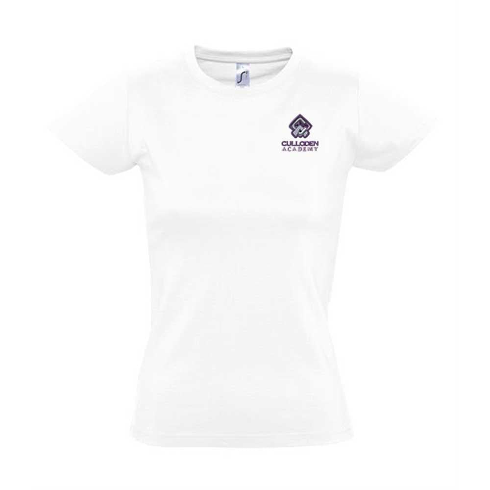 Culloden Academy Ladies T-Shirt White