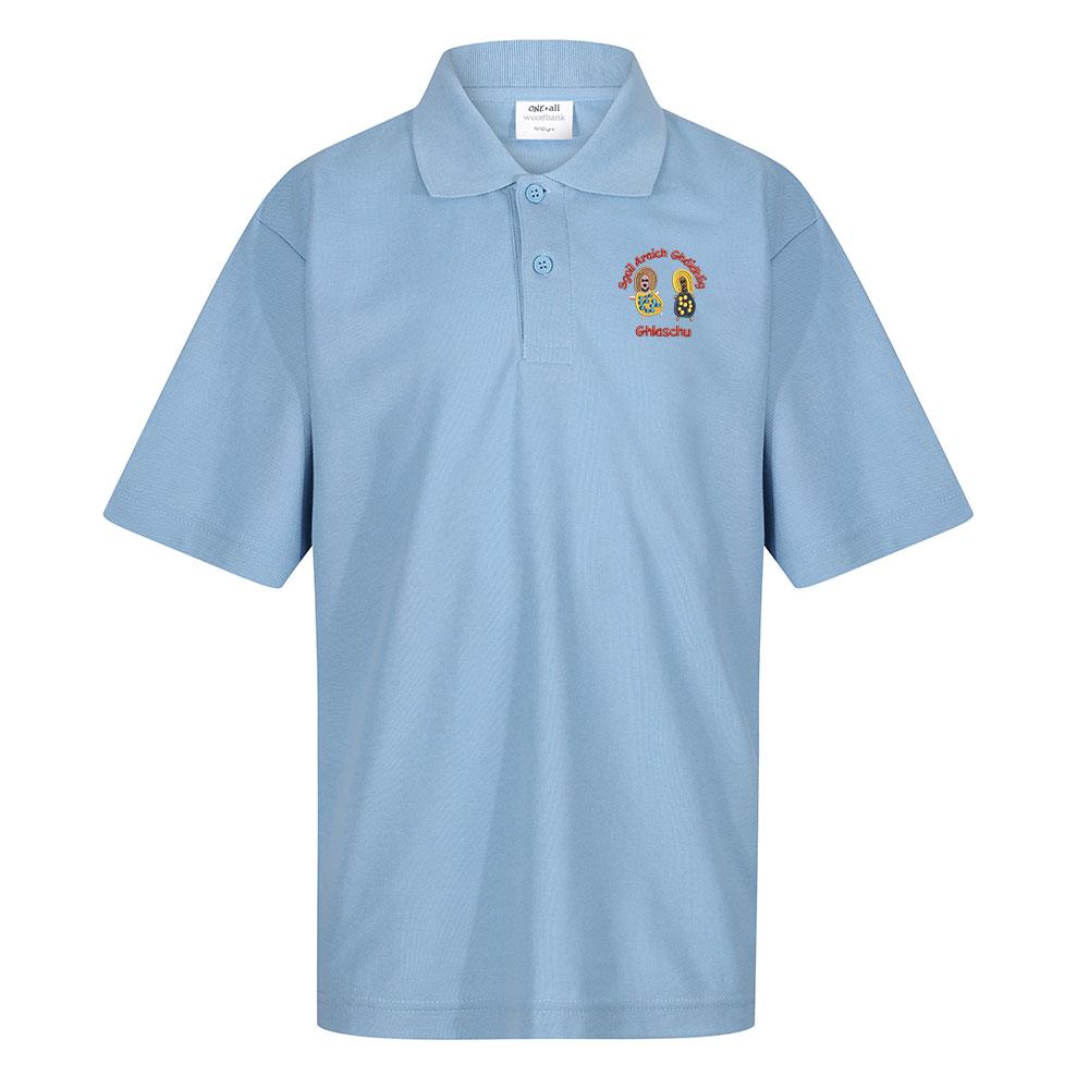 Sgoil-Araich Ghaidhlig Ghlaschu Poloshirt Sky