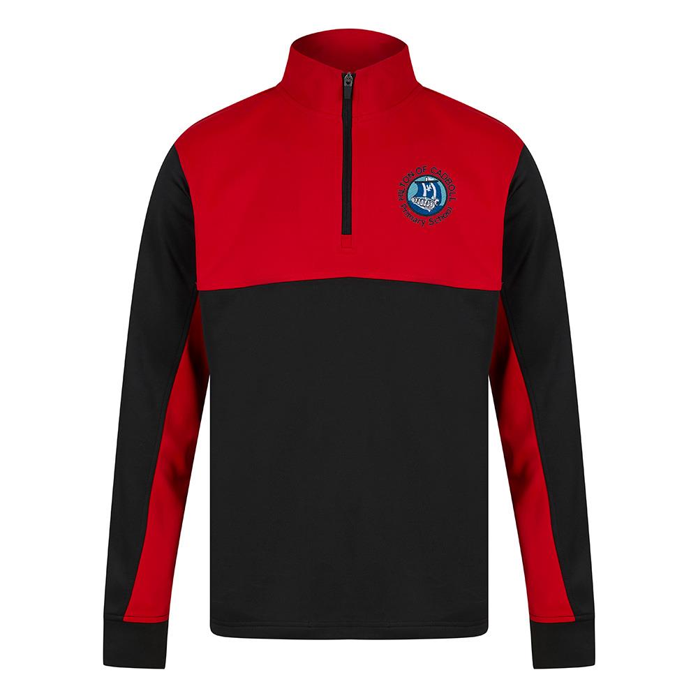 Hilton of Cadboll Smartflex Quarter Zip Black/Red