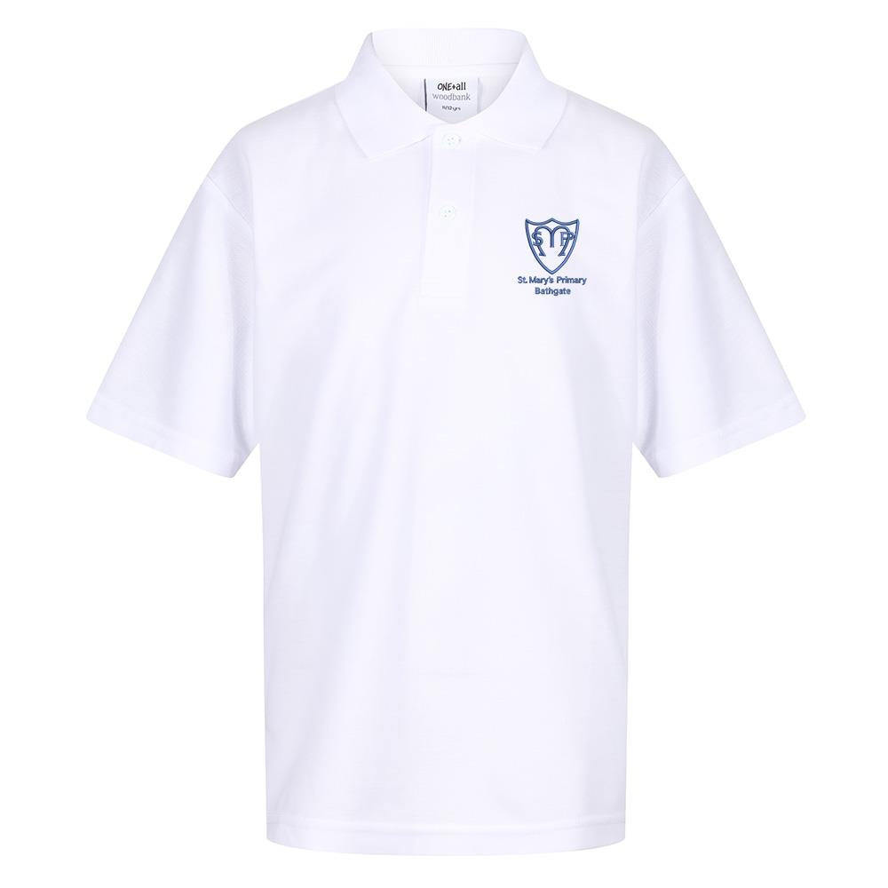 St Marys Primary Bathgate Poloshirt White