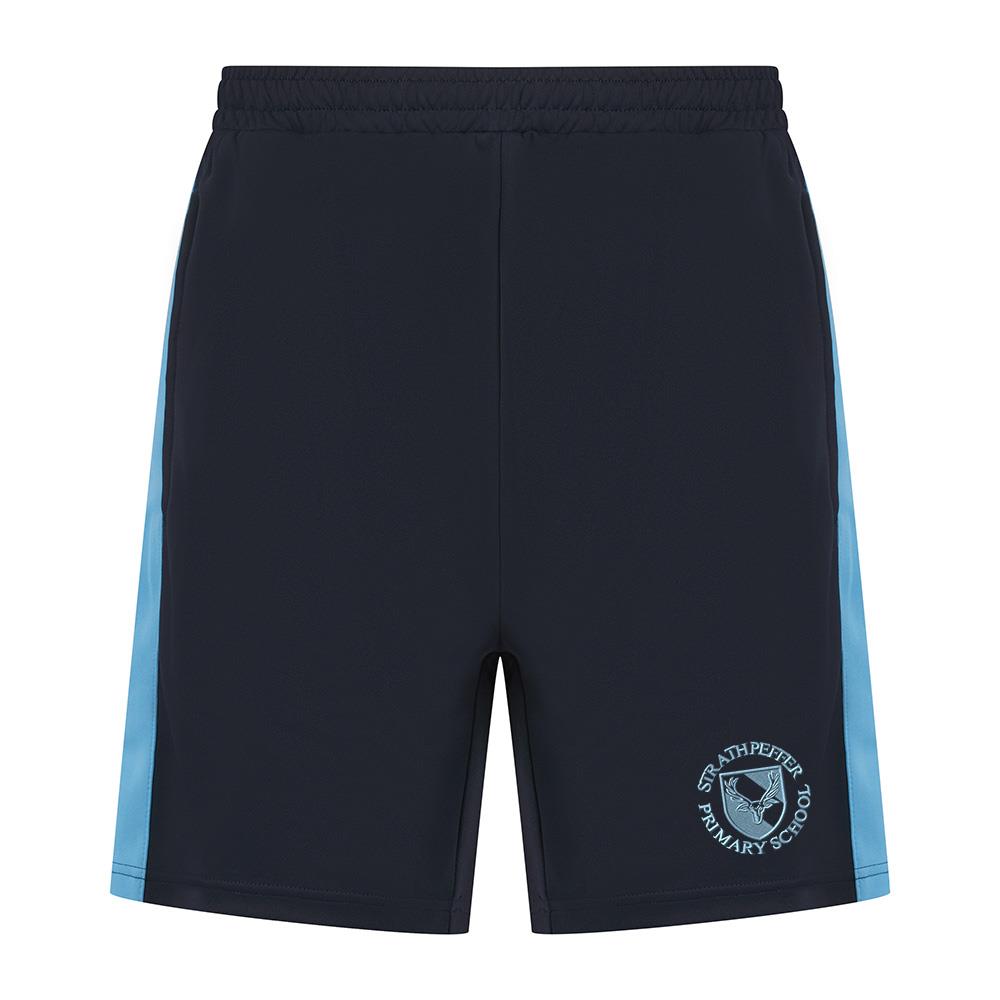 Strathpeffer Primary Smartflex Shorts Navy/Sky (PE Garment)