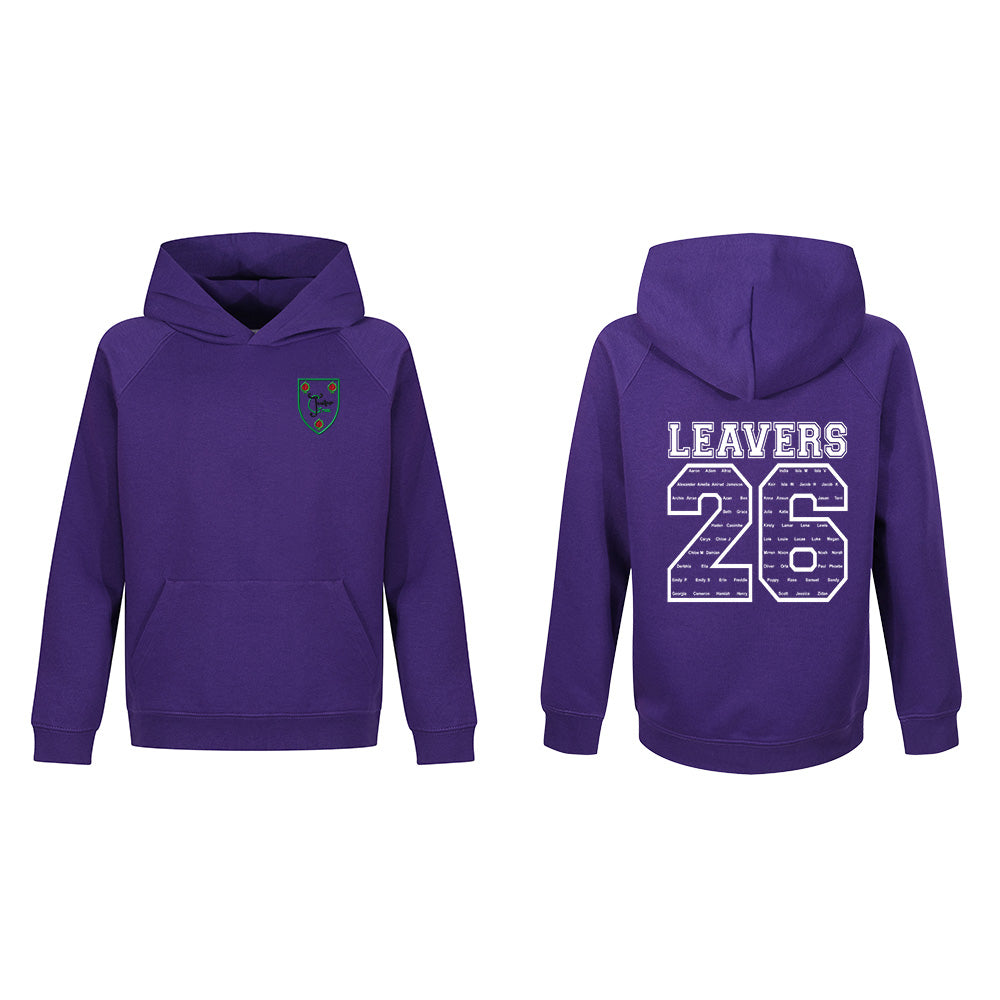 Juniper Green Leavers Hoodie Purple