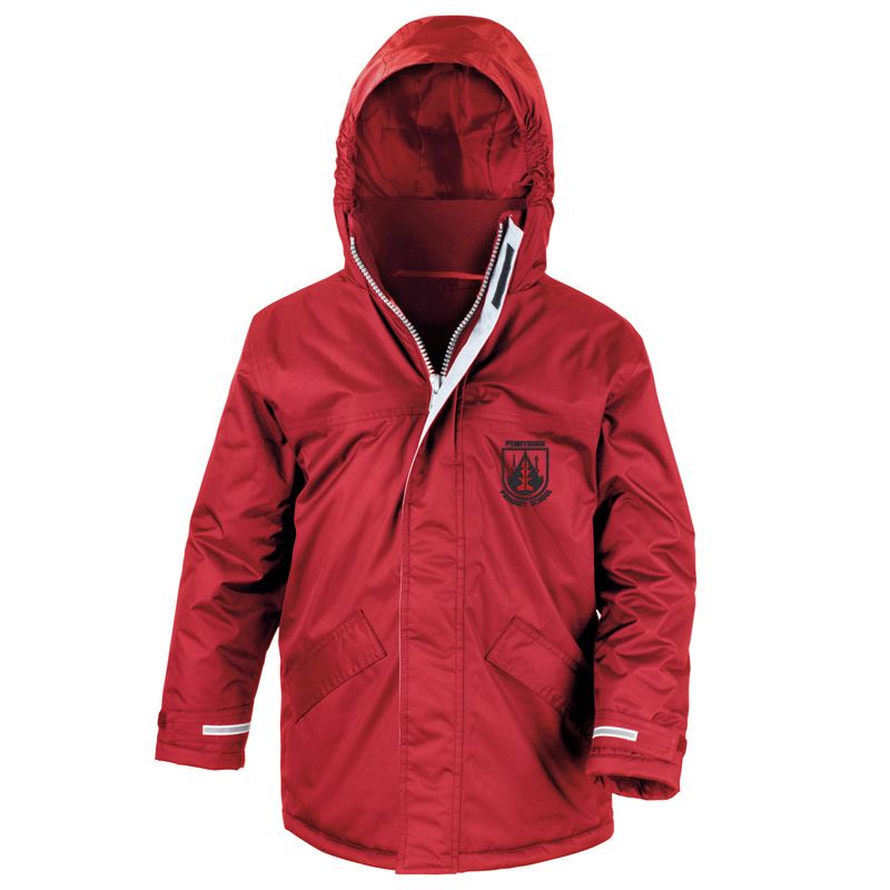 Pennyburn Primary Core Kids Winter Parka Red