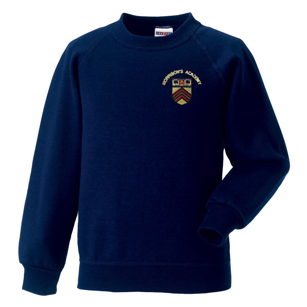 Morrisons Academy Crew Neck Sweatshirt Navy
