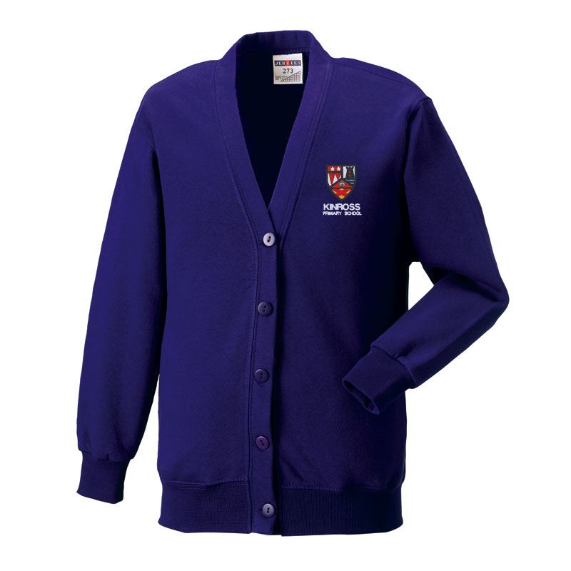 Kinross Primary Sweat Cardigan Purple
