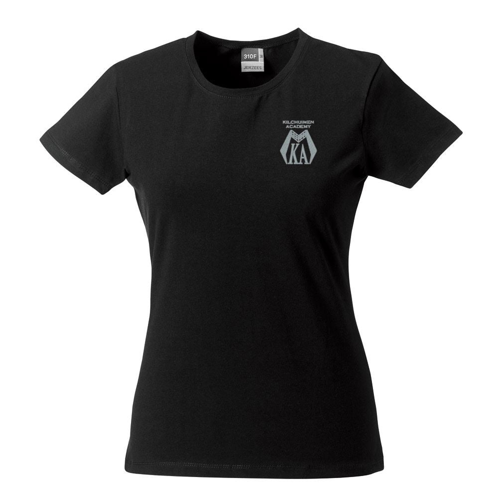 Kilchuimen Academy Girls Fitted T-Shirt Black