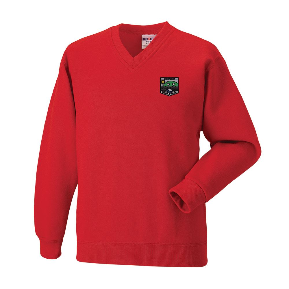 Gartocharn Primary V-Neck Sweatshirt Red