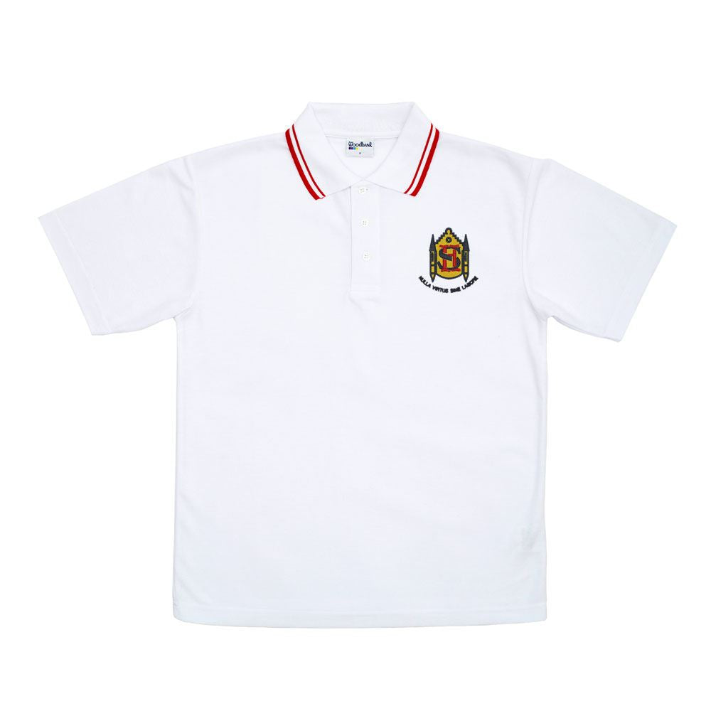 Hermitage Primary Trimmed Polo White/Red