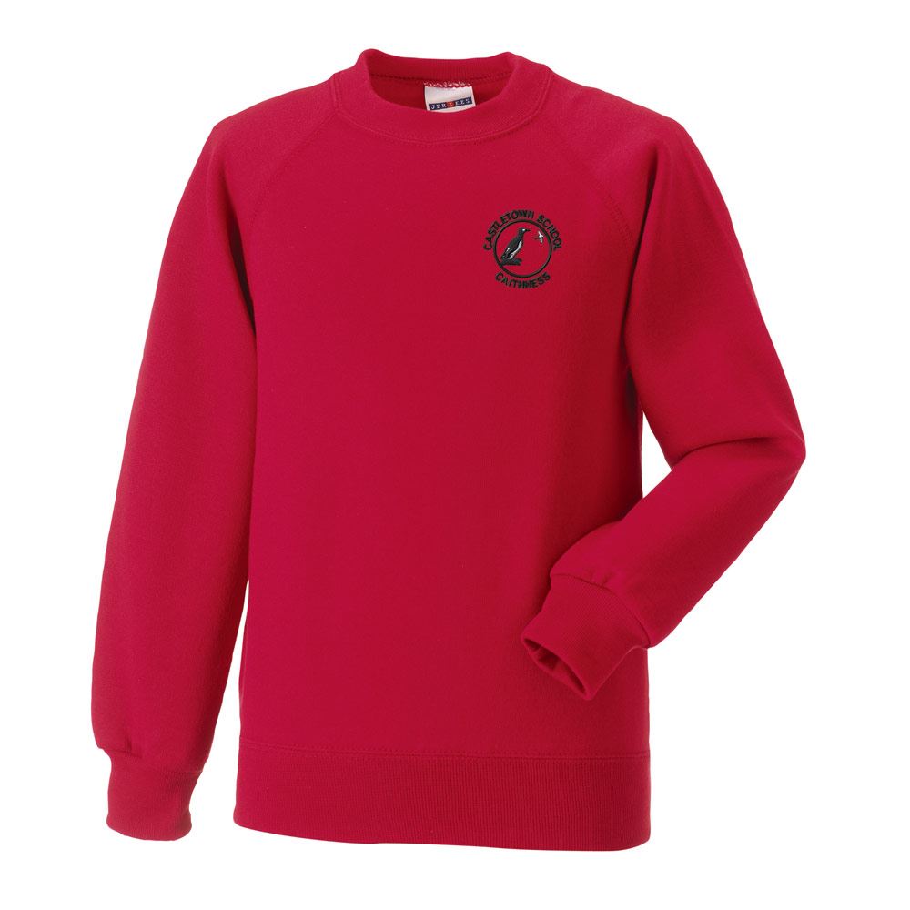 Castletown Primary Crew Neck Sweatshirt Classic Red