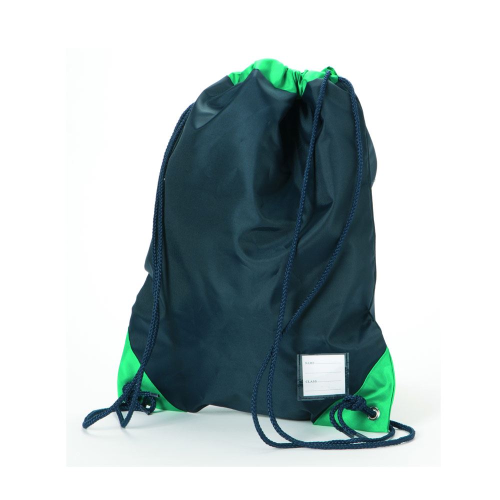 Lenzie Meadow Primary Contrast Gym Bag Navy/Jade