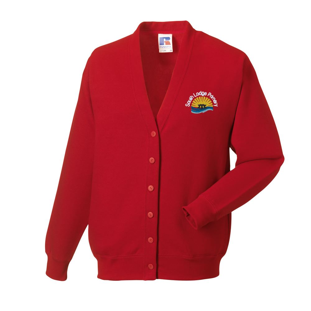South Lodge Primary Sweat Cardigan Red