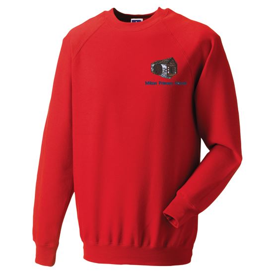 Milton Primary Crew Neck Sweatshirt Classic Red