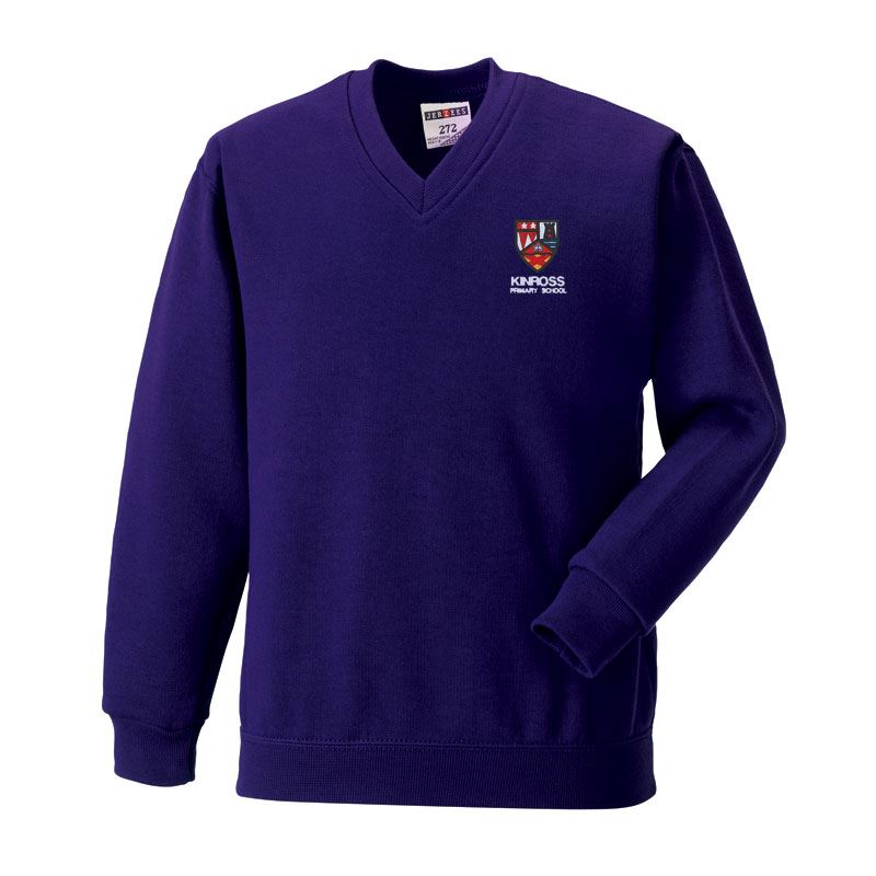 Kinross Primary V-Neck Sweatshirt Purple