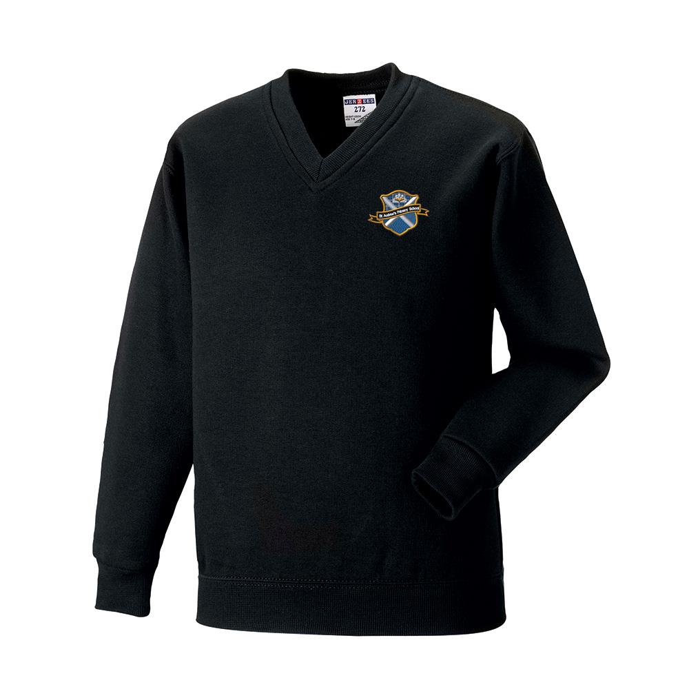 St Andrews Primary Bute V-Neck Sweatshirt Black