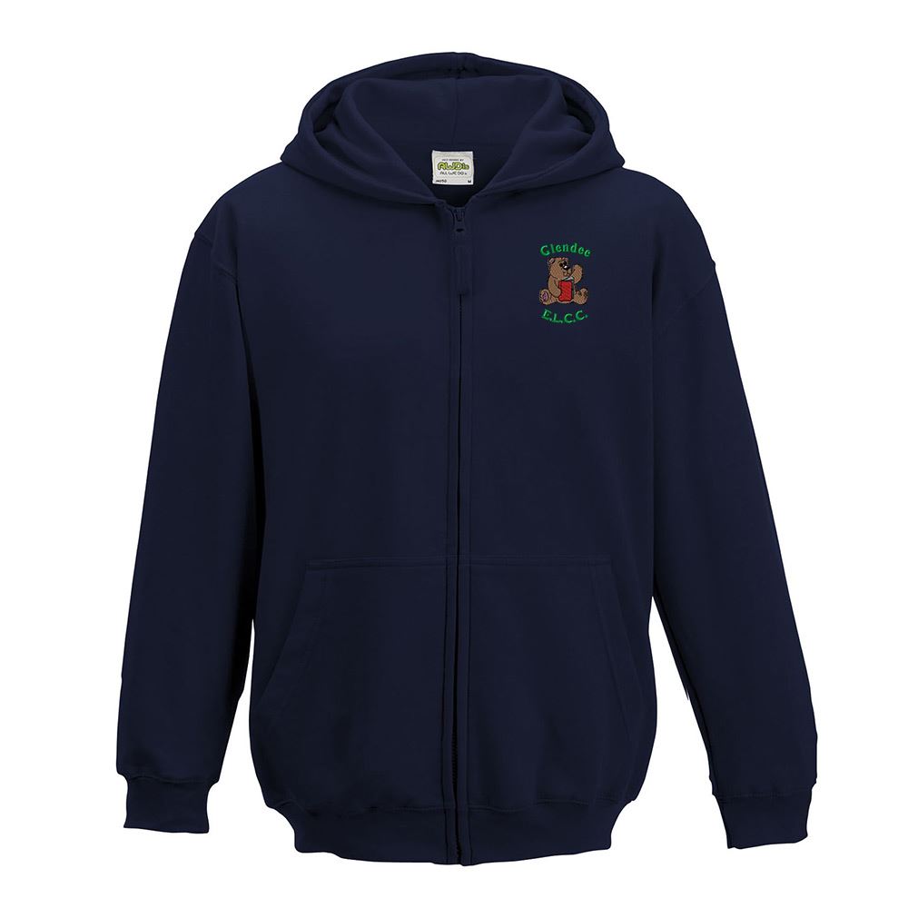 Glendee Early Learning & Childcare Centre Kids Zipped Hooded Top Navy