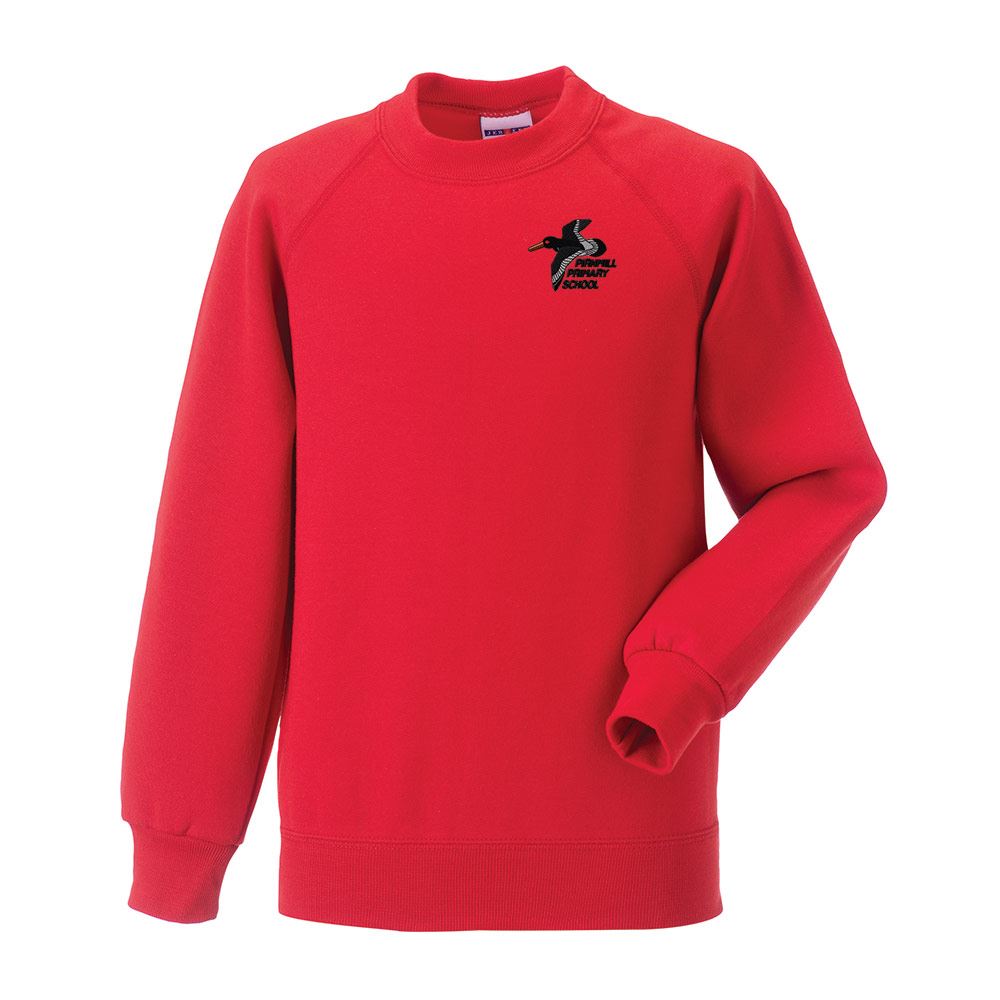 Pirnmill Primary Crew Neck Sweatshirt Red