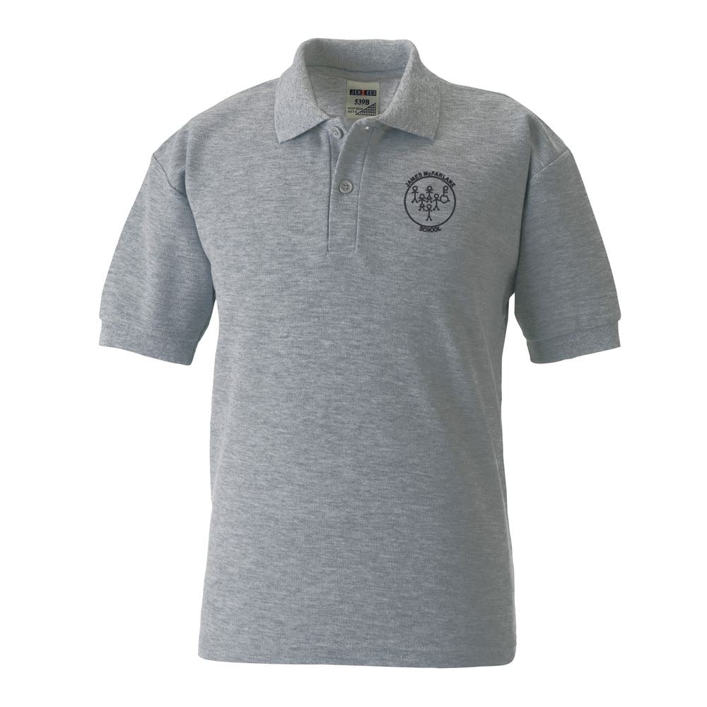 James McFarlane School Poloshirt Oxford Grey